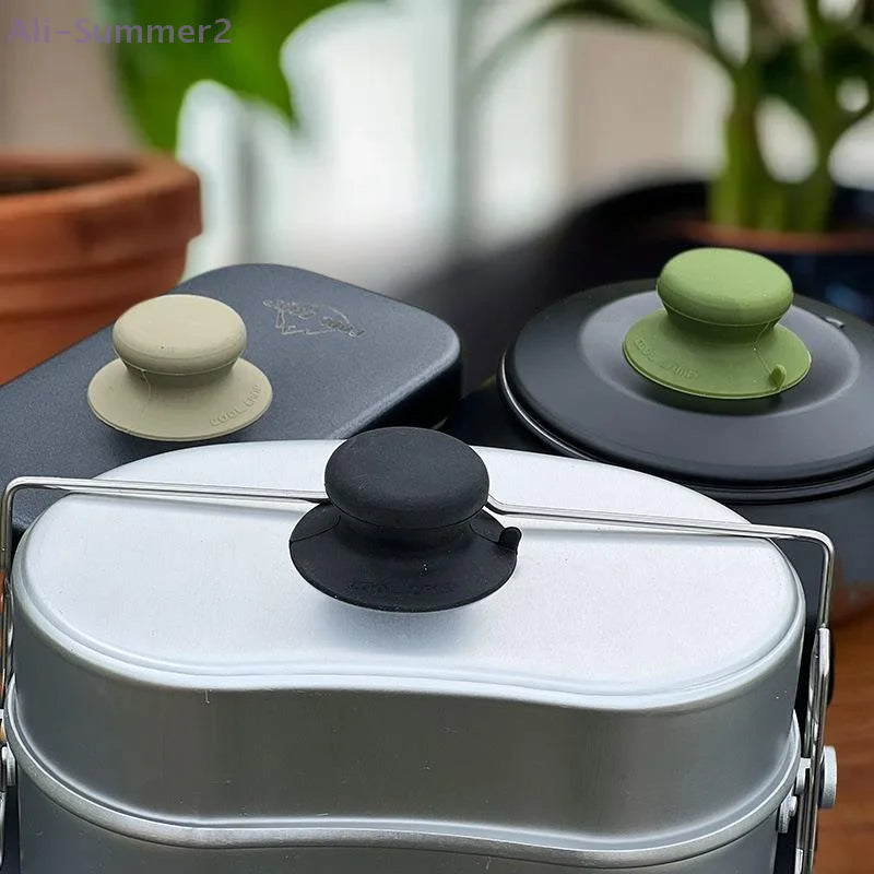 {MX} Silicone Pot Lid Knob Anti-scad Pan Lid Holding Handle Suction Cup Grip Outdoor Picnic Lid Lifter Phone Holder