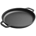 Cast Iron Round Griddle For Crepes And Pizza with Dual Handles Non-Stick BBQ Camping Fry Pan Pancake Pizza Pan Cookware Fry Pan