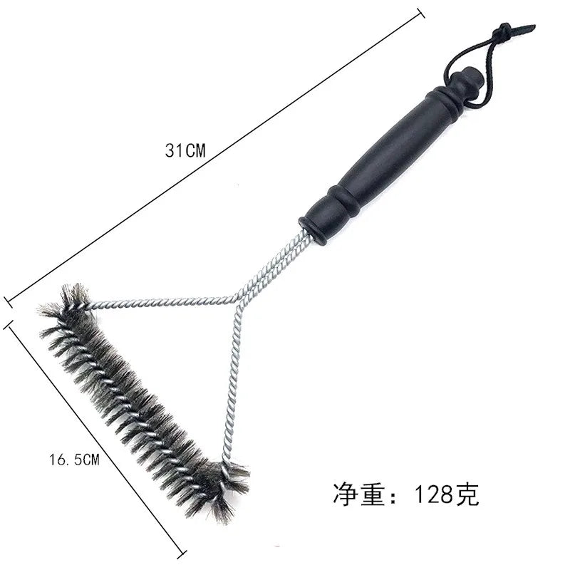 BBQ Grill Cleaning Brush Stainless Steel Bristles Non-Stick Barbecue Grill Cleaner BBQ Accessories