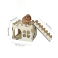 Rabbit Castle, Rabbit Hiding Place, Guinea Pig Rabbit, Totoro, Hedgehog, Detachable Habitat, Toy Decoration, Evading House, Wood