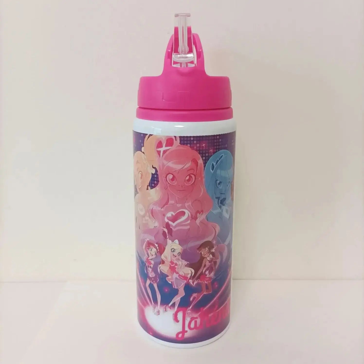 DIY Customized 600ML Bottle with Straw Colorful Print LOGO Photo Text for Kid Children School Travel Sport Portable Aluminium
