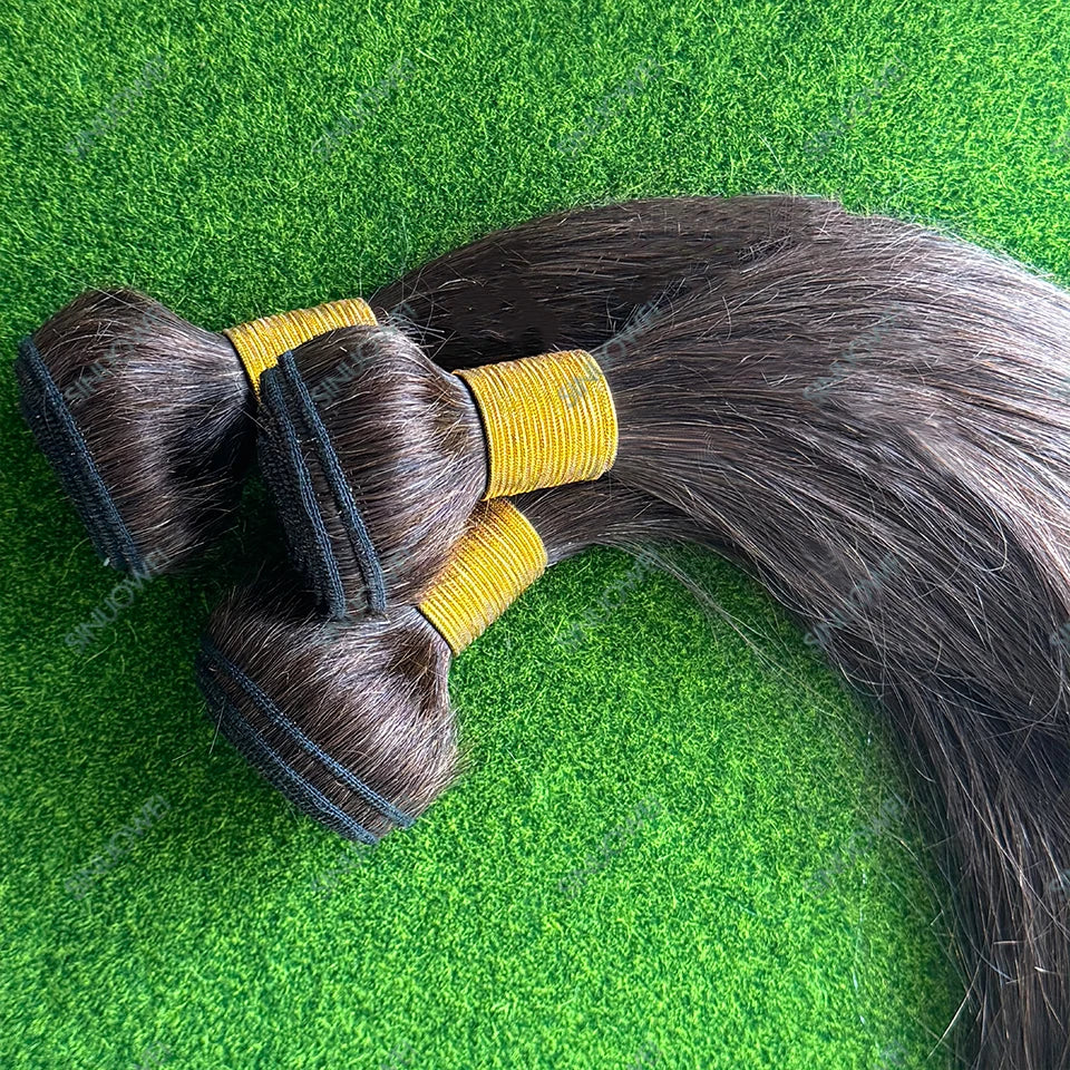#2 Hair Bundles 1/3/4 Pcs Darkest Brown Colored Peruvian Human Hair Weaving Extensions 32 34 Inch Brazilian Hair Bundles Cheap