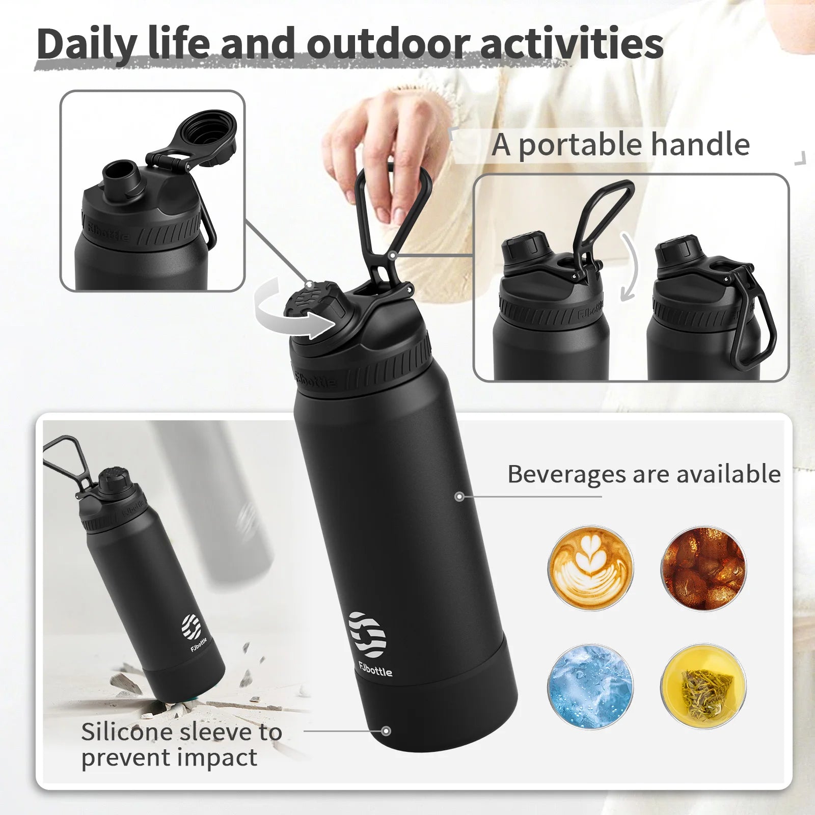 FJbottle 710/950ml Vacuum Flasks Stainless steel thermal water bottle Tumbler Drinkware Keep Cold Thermo bottle
