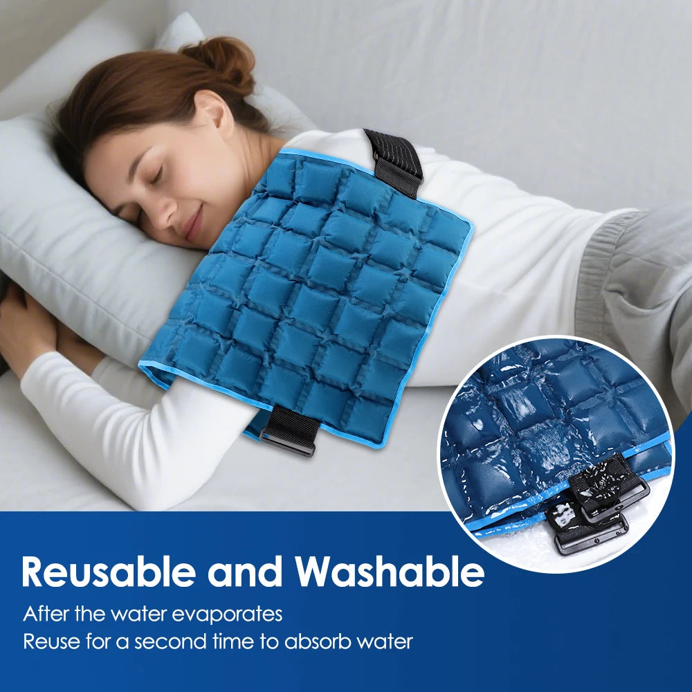 Large Ice Pack Reusable Self-Absorbing Water Cushion Cold Hot Compress Shoulder Back Massage Pad Sport Muscle Relax US Warehouse