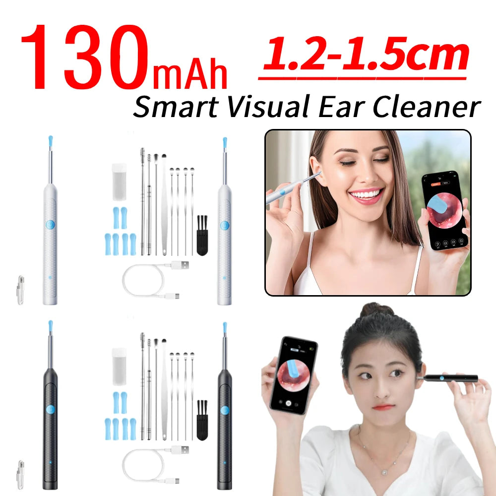 Smart Visual Wax Removal Tool with Camera Otoscope Ear Cleaner Rechargeable Ear Picker Health Care Set
