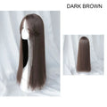 Wig Female Black Eight-letter Liu Haichang Straight Hair Wig Band With Middle Point For Daily Wear Of Full-length Wig