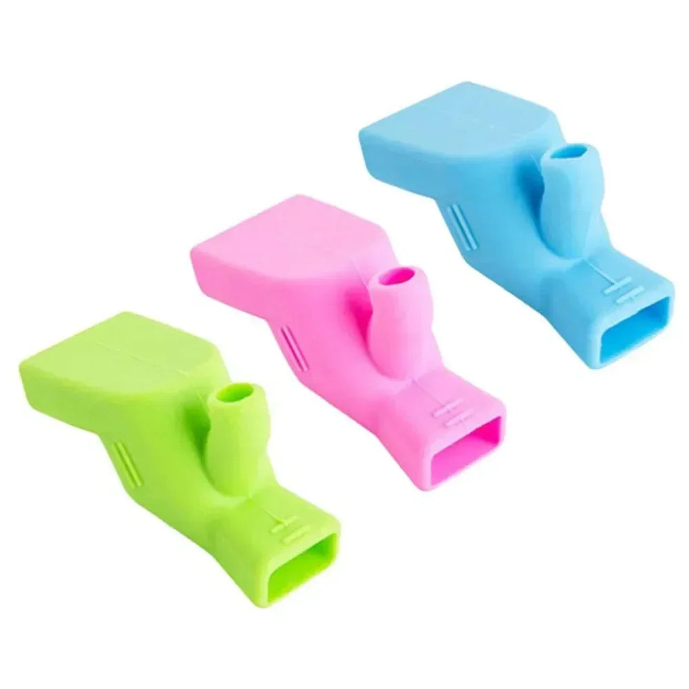 2pc Silicone Kitchen Water-saving Extension Tap Filter Nozzle Faucet Extender For Gargle Washing And Hair Washing