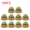 20-1PCS Catnip Cat Wall Stick-on Ball Natural Mint Promote Digestion Cat Grass Pet Toy Improve Appetite Spinning Pet Toy Ball