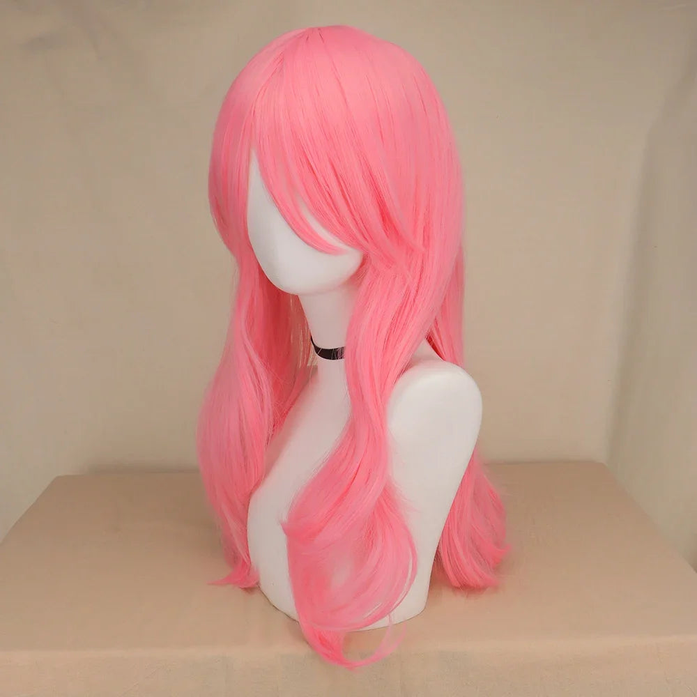 Anime Fluttershy Cosplay Synthetic Wig Long Curly Wave Hair Pink Wig Cosplay Cosplay Wigs Heat Resistant Wigs Hair