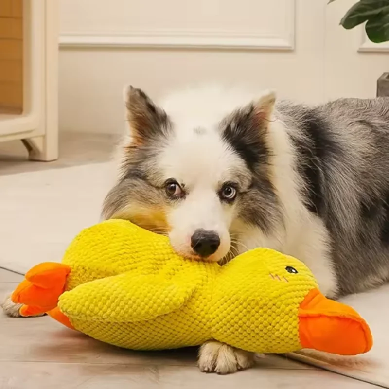 Cute dog Toy Duck-shaped Bite Resistant Grinding Teeth Cleaning Large Dog Interactive Entertainment Puppy Boredom Plush Toy