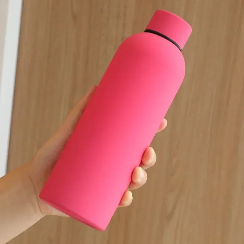 Thermos Bottle Stainless Steel Thermal Water Bottle Cup Thermal Coffee Mug Insulated Vacuum Tumbler Rubber Paint Sports Kettle