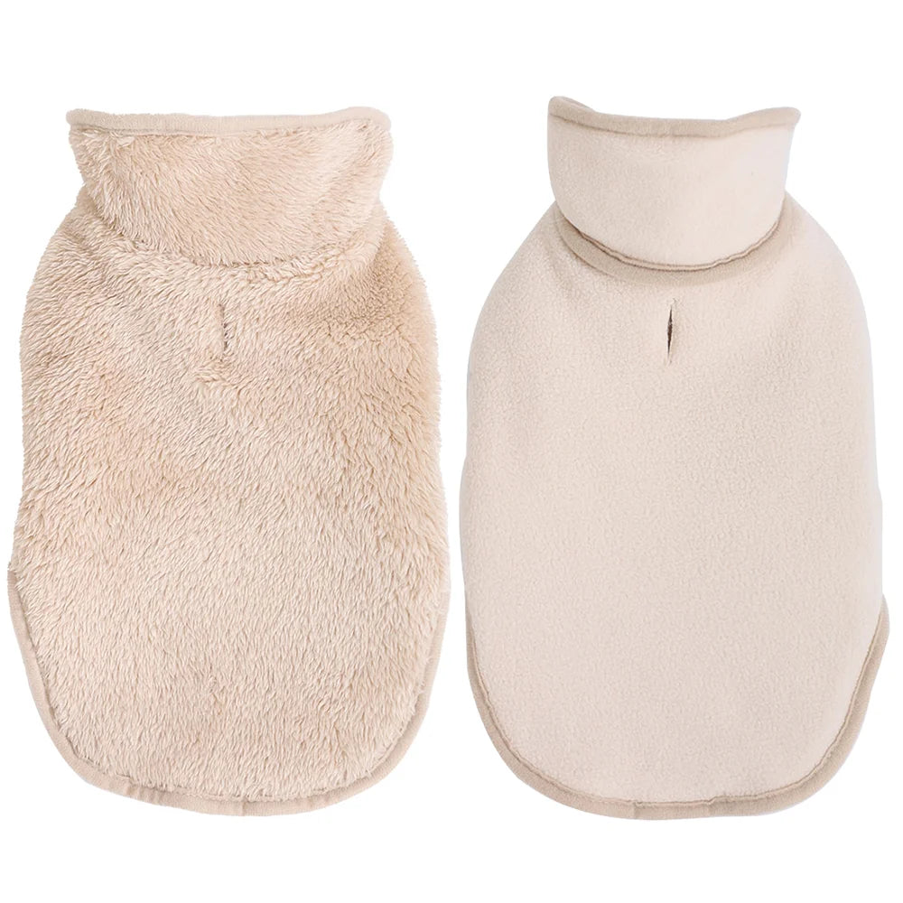 Reversible Dog Vest For Winter Warm Fleece Pet Coat For Small Large Dogs Cats Soft Puppy Jacket With Leash Hole Chihuahua Jacket