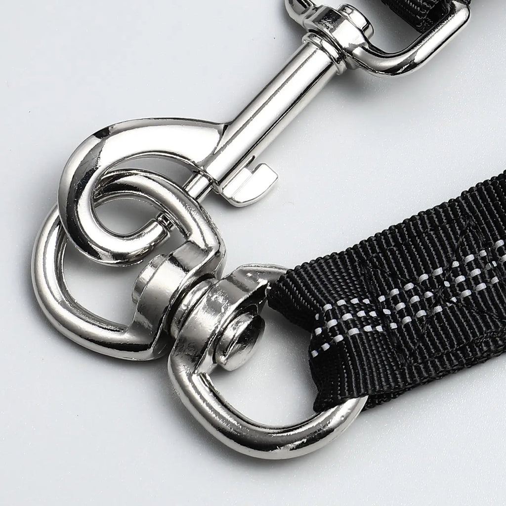 Reflective Nylon Dog Extension Leash Heavy Duty Elastic Walking Running Extend Rope Lead for Small and Medium Dogs