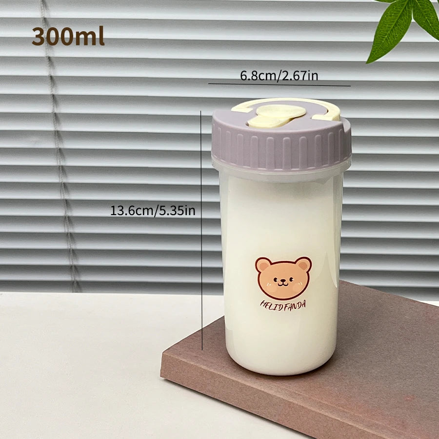 Clear Plastic Water Cup Tumbler Outdoor Portable Heat-Resistant Drinking Cup For Students Leak Proof Juice Beverage Coffee Cup