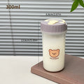 Clear Plastic Water Cup Tumbler Outdoor Portable Heat-Resistant Drinking Cup For Students Leak Proof Juice Beverage Coffee Cup