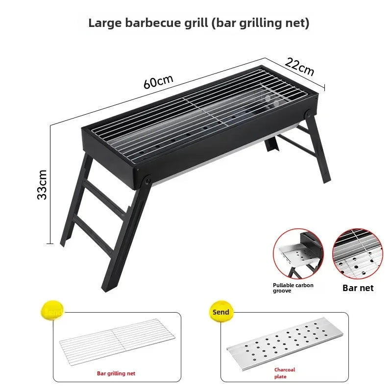 Barbecue Stove, Household Charcoal Stove, Smokeless Barbecue Stove, Outdoor Portable Carbon Grill, BBQ Foldable Charcoal Stove