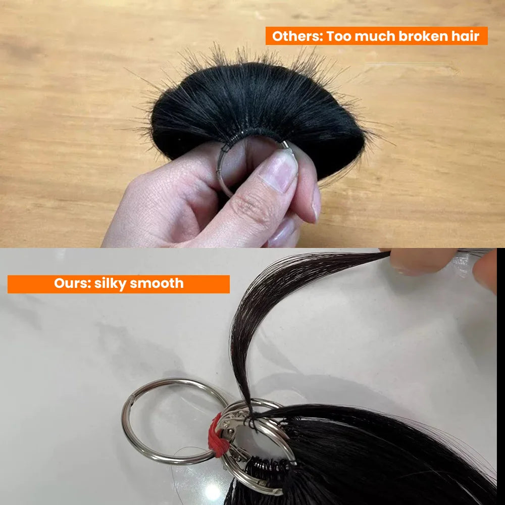 Kinky Straight Feather Crochet Human hair Knotless Pre-Separated Crochet Hair Extension Remy Hair Bundles 100% Human Hair 350G