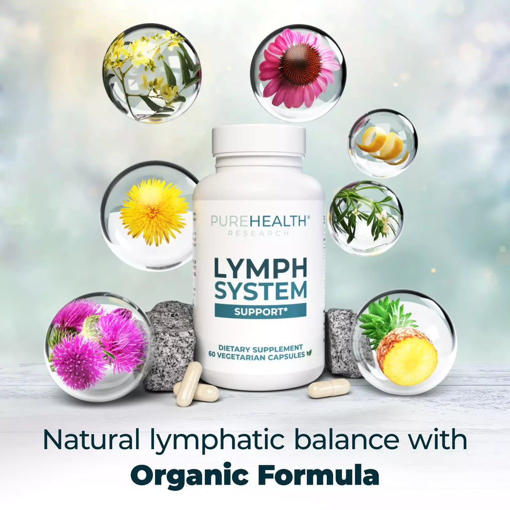 Lymphatic Support, Lymphatic Supplements Help Reduce Swelling, Detoxify, Replenish Energy, Immune Support, Healthy Digestion