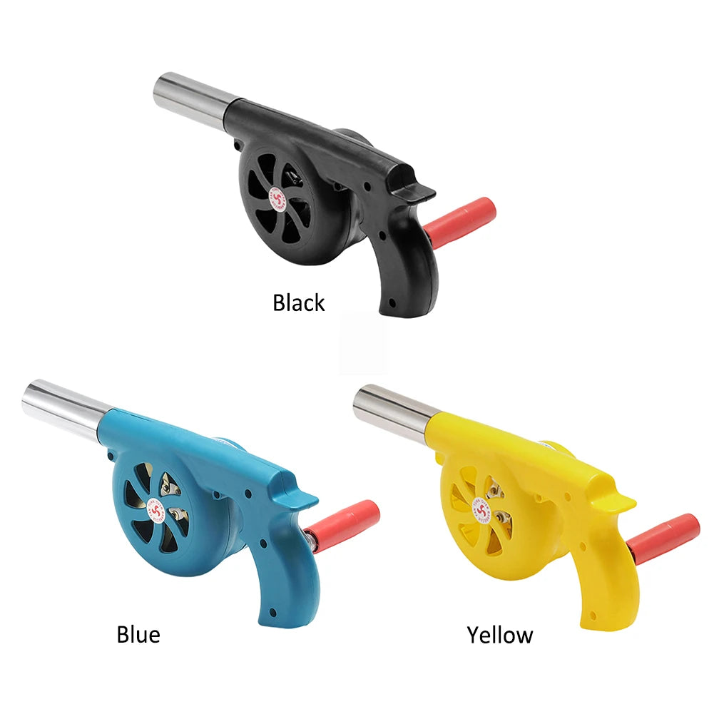 Outdoor Cooking BBQ Fan Lightweight Hand Crank Fan Air Blower Grill Picnic Camping Stove Accessories Fast Fire Starter