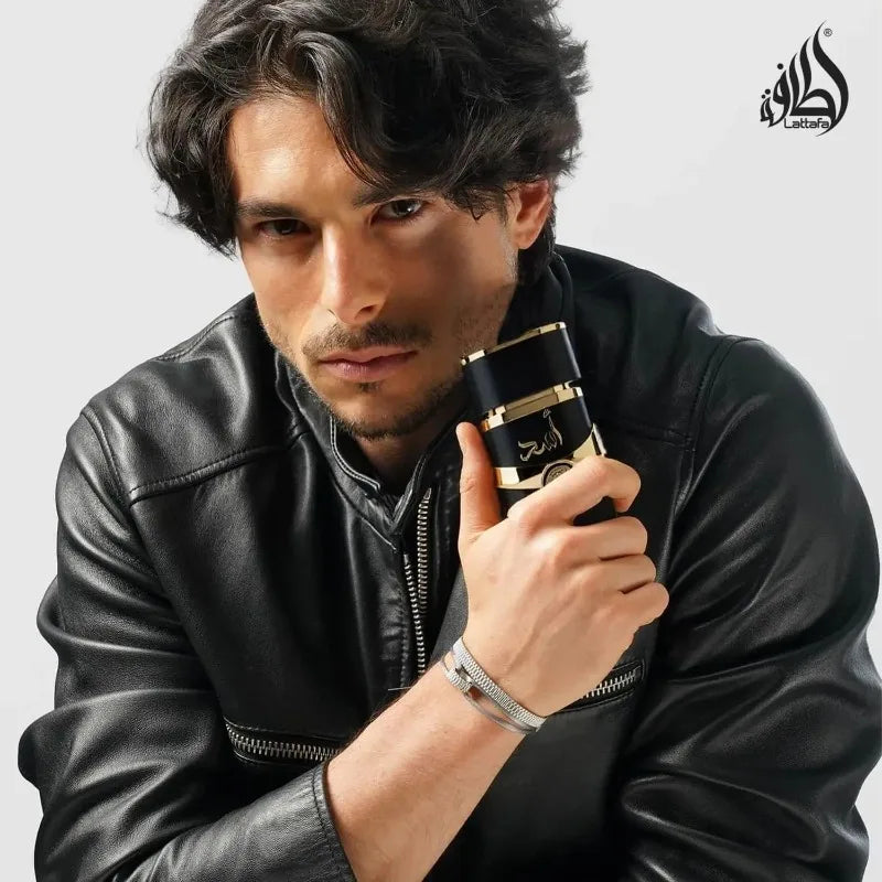 Lattafa Perfumes Asad Unisex Eau De Parfum Spray 3.4 Ounce Cologne Persistence Arabian women's perfume Pheromone long-lasting