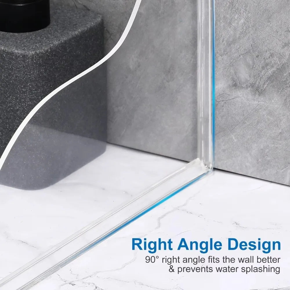 Acrylic Bathtub Splash Guard Easy Install Transparent Water Baffle Plate Self-Adhesive Waterproof Washbasin Sink Baffle Tub