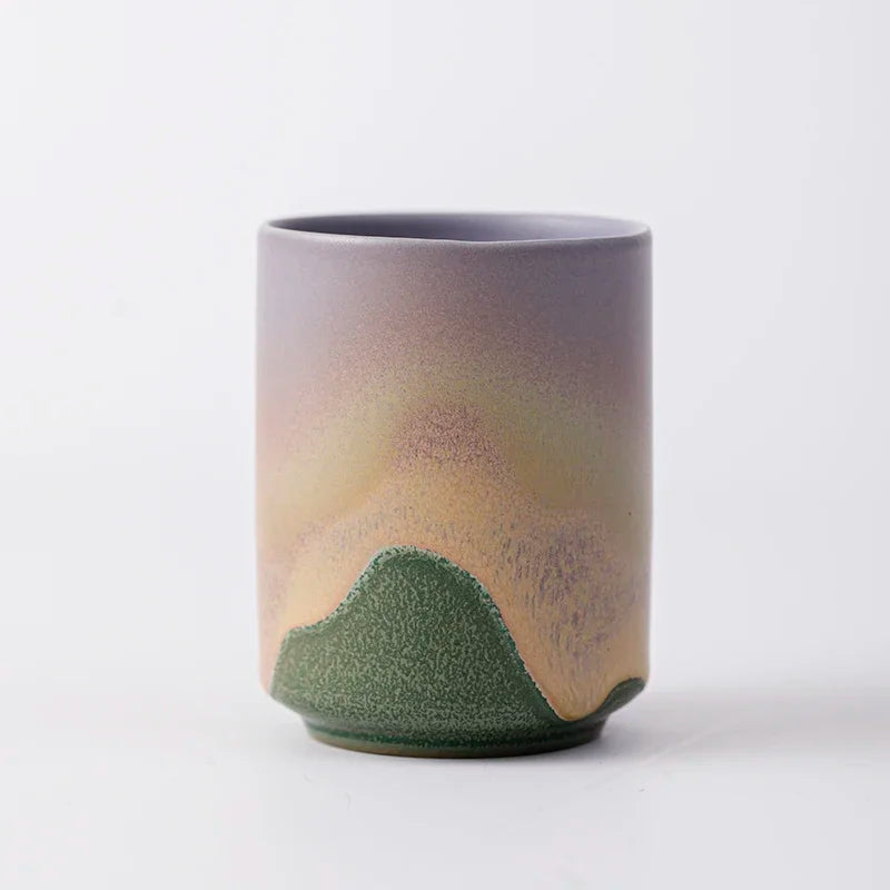 Japanese CeramicTeaCup - Handmade RoughPotteryMaster Cup for GongfuBrewing Coffee & Water Traditional Kiln-Fired Tea Tasting Set