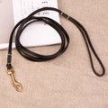 Comfort Full-Grain Leather Dog Leash Soft Genuine Leather Dog Leash for Small Medium Dogs Training Walking Running Brown Black
