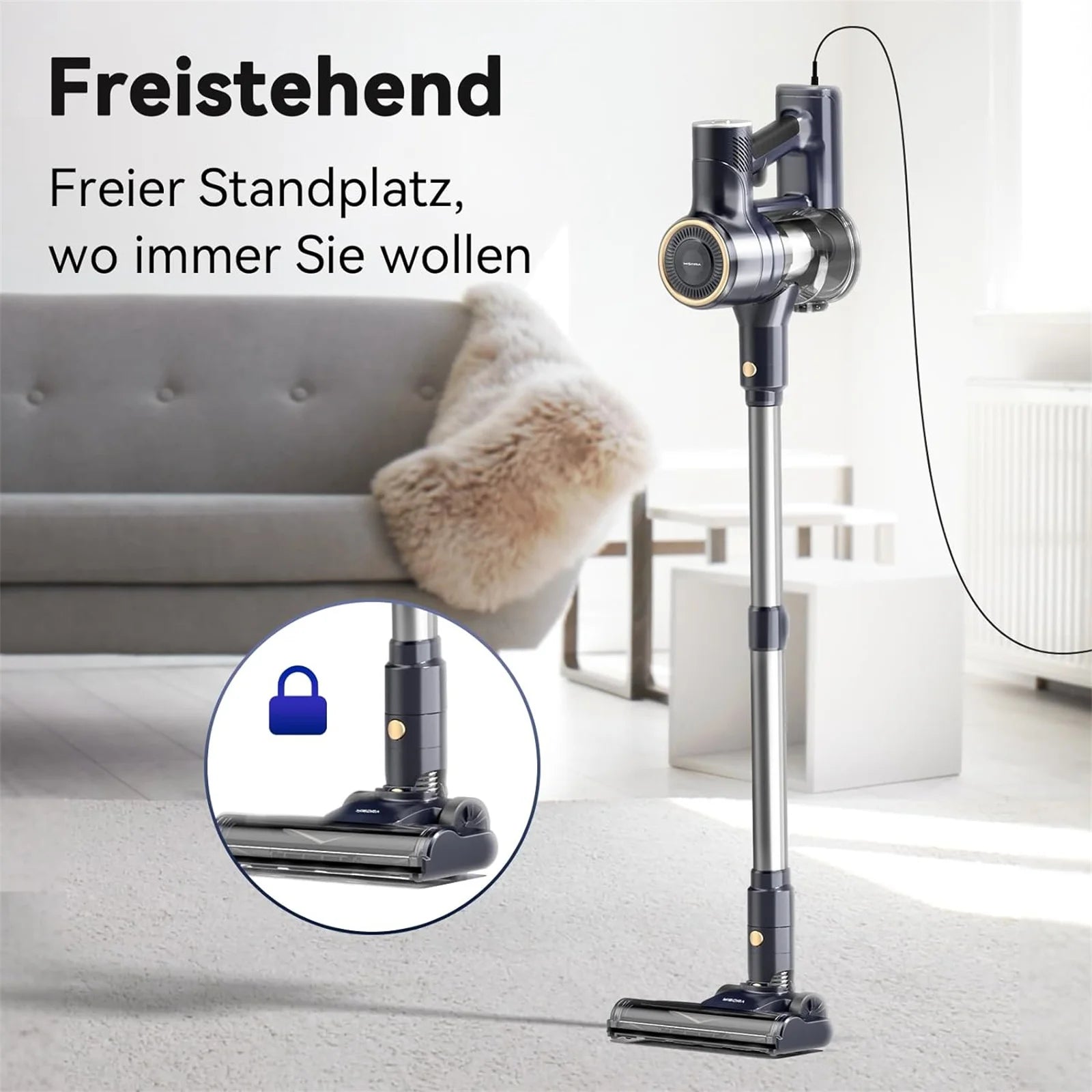 I8 Corded Vacuum Cleaner, 23000Pa 6M Long Cord Stick Vacuum for Floor, Carpet, Pet Hair
