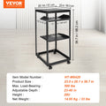 VEVOR Open Frame Server Rack 12U/15U/ 20U Floor Standing or Wall Mounted with Adjustable Depth for Microdata Center Office Use