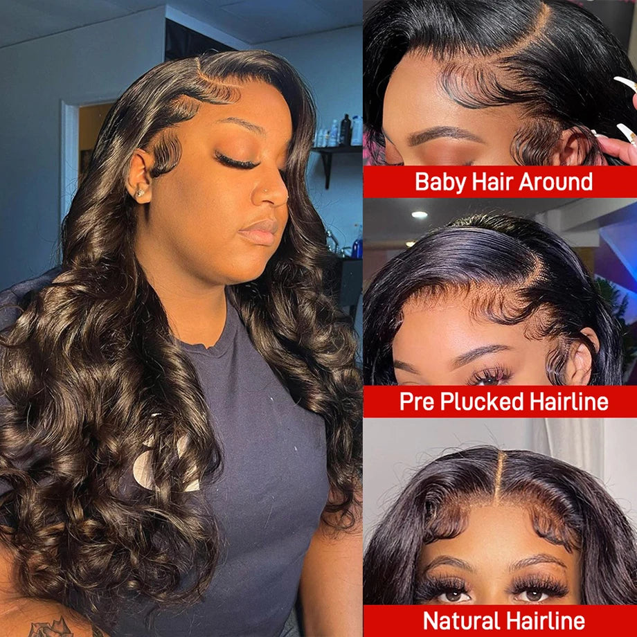 40 Inch Body Wave Human Hair Wigs Brazilian 13x6 Hd Lace Frontal Wig Transparent Loose Wave 13x4 Lace Front Wigs For Black Women