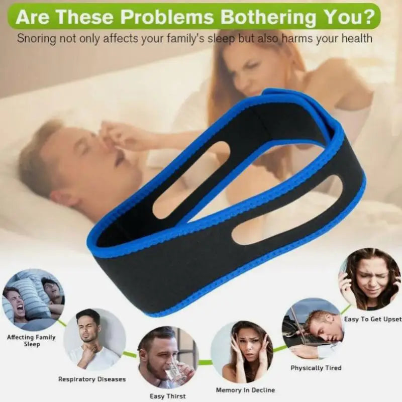 High Quality 2 PCS New Anti-Snoring Chin Strap Relieve Snoring Breathe Through The Nose Improve Sleep