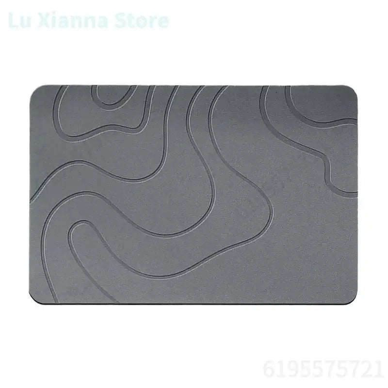 Indoor Diatomite Stone Bath Mat, Soft Diatomite Mud Mat, Water Absorption, Quick-Drying, Entrance Rugs