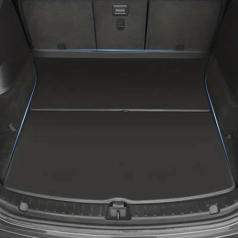 For Tesla Model Y Model 3 Highland Leather Trunk Mats Rear Seat Back Protector Pad Backrest All Weather Liner Pet Anti-kick Pad
