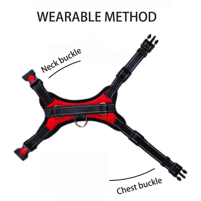 Dog Harness Quick Release Vest Pet Puppy Harness Nylon Material Breathable Pet Harness for Dog Adjustable Pet Outdoor Harness