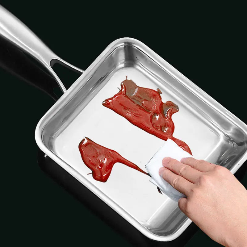 Stainless Steel Japanese Omelette Pan Nonstick Tamagoyaki Egg Roll Pan Retangle Small Frying Pan Nonstick Steak Sandwich Skillet