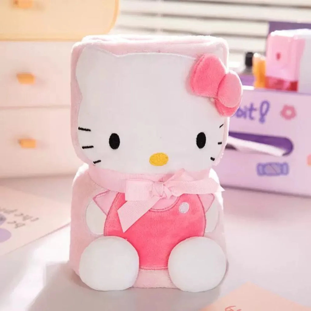 Anime Sanrio Kuromi All Season Embroidered Foldable Nap Blanket Cinnamoroll HelloKitty My Melody Kawaii Cute Cartoon Gifts Toys