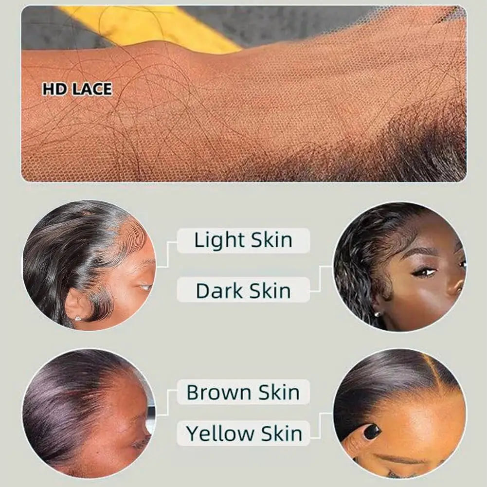 13x4 13x6 HD Transparent Straight Lace Front Wigs  32 34 36  Human Hair  360 Lace Frontal Wigs Brazilian   lace  Closure Wig