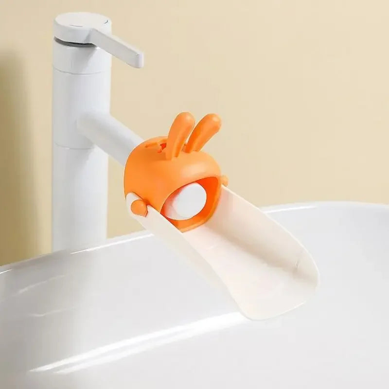Cute Cartoon Faucet Extender Kids Rabbit U-shaped Widening Tap Extender Bathroom Kitchen Faucet Splash Guard Sinks