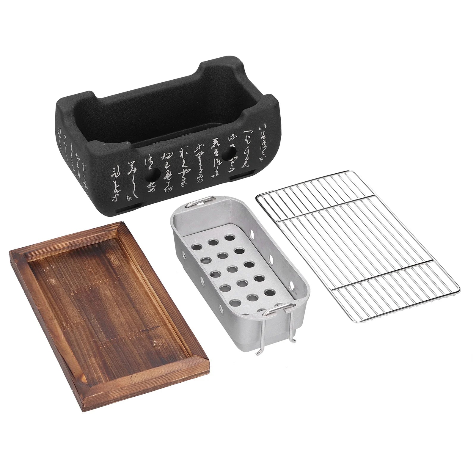 Portable BBQ Grill Japanese Barbecue Grill Mini Household Aluminium Alloy Charcoal Barbecue Stove Oven Accessories