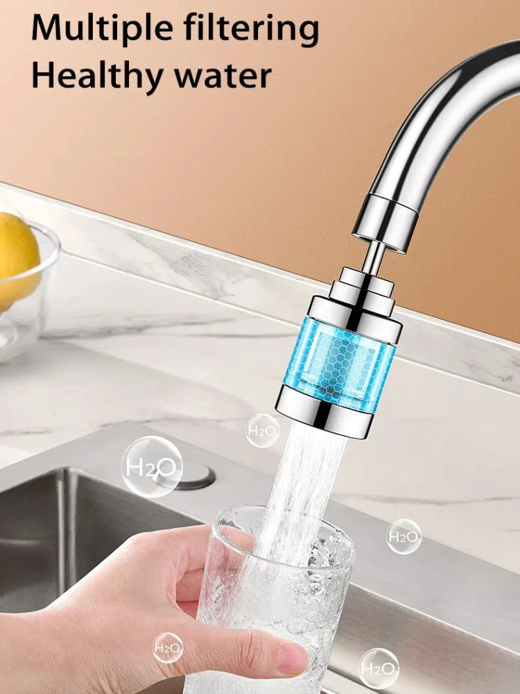Kitchen Faucet Purifier 360°Rotating Anti Splash Water Telescopic Faucet Extender 316 Stainless Steel Faucet Tap Water Filter