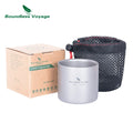 Boundless Voyage Titanium Double Wall Cup 450ml Teacups 120ml Mini Cup 180ml Coffee Mug 300ml Drinkware Double Layer Tableware