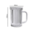 330ml/380ml Transparent Minimalist Style Milk Tea Cup with Lid and Handle Coffee Cup Household Glass Cup Special Christmas Gift