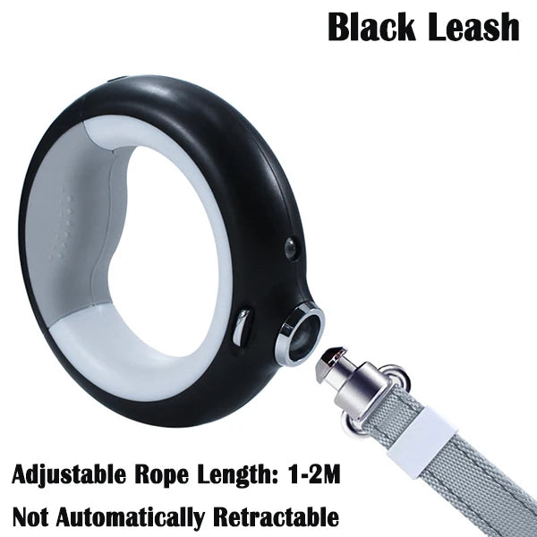 2M Pet Dog Leash with Flashlight LED Roulette Nylon Rope for Small Medium Large Dog Collar Extension Harness Puppy Walking Lead