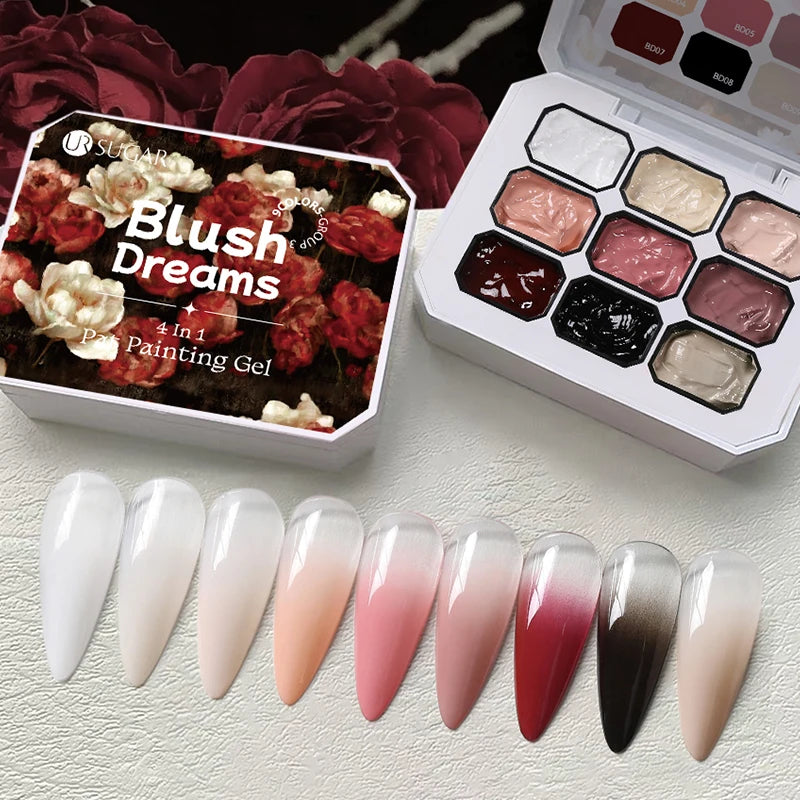 UR SUGAR 3 Boxes Pat Painting Gel for Decoration Nails Solid Gel Nail Polish Gradient Gel Spring Summer Fall Winter Trendy Nails