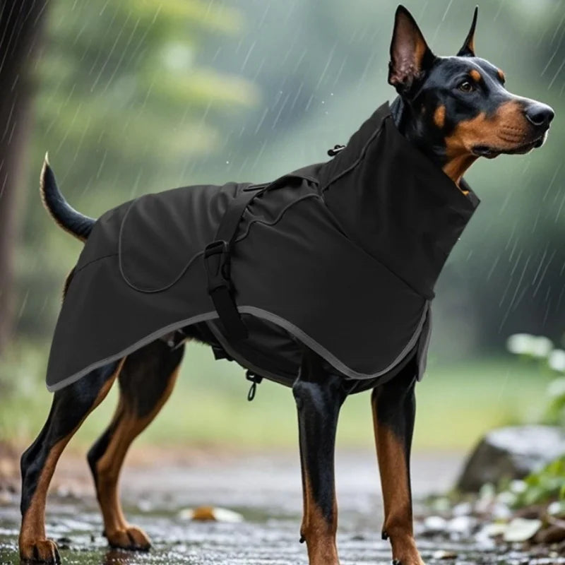 Dogs Clothes Pet Waterproof Raincoat Outdoor Sunny And Rainy Two Use Pet Clothing Medium And Large Dogs Raincoat