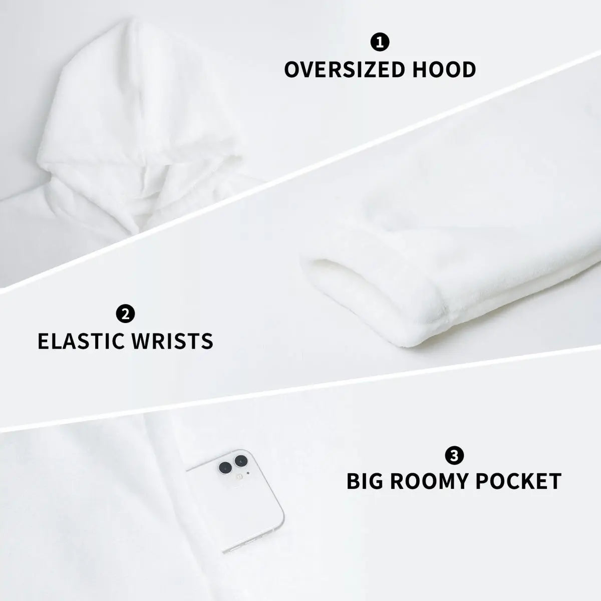 Kuromi Blanket Hoodie Sweatshirt Wearable Blanket Pajamas for Girls Boys