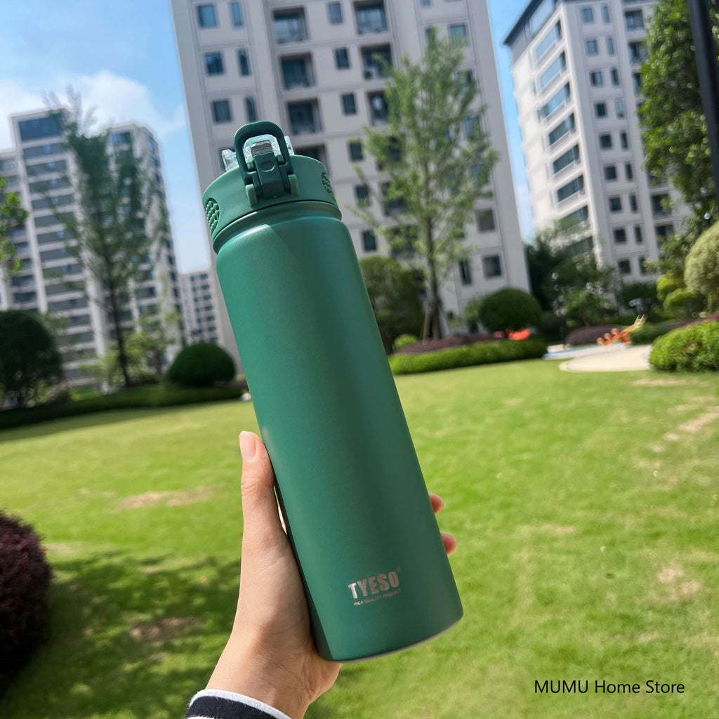 Tyeso 600ML/750ML Stainless Steel Thermos Bottle Car Insulated Cup Portable Sport Vacuum Flask Keeps Cold and Heat Thermal Mug