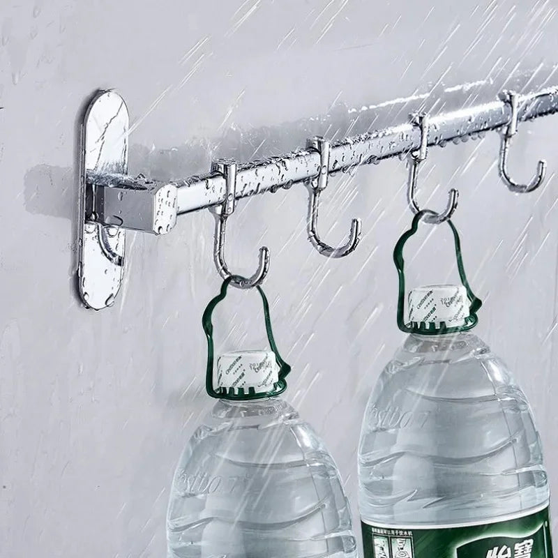 Punch-Free Hook Racks Kitchen Storage Rack Knife Wall Hanging Storage Pendant Multi-Function Pot Rack Kitchen Stainless Steel