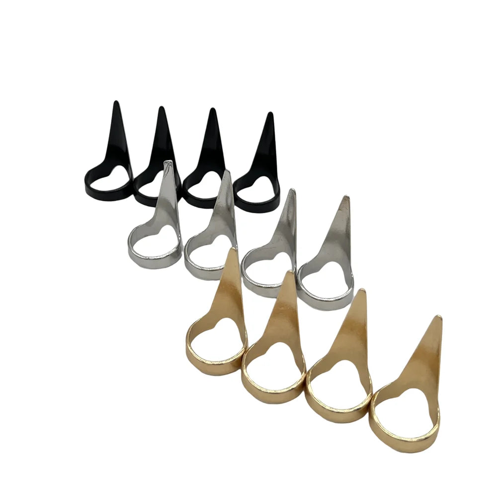 4 pcs 3.2cm Hair Parting Extension Sectioning Rings Steel Finger Braiding Pick Tool for Durable Dreadlocks And Wig Stylin