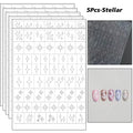 5Pcs Hollow Out Butterfly Nail Art Stencils Stickers Spray Painted Design Love Pattern Template Nail Decals Auxiliary Tools